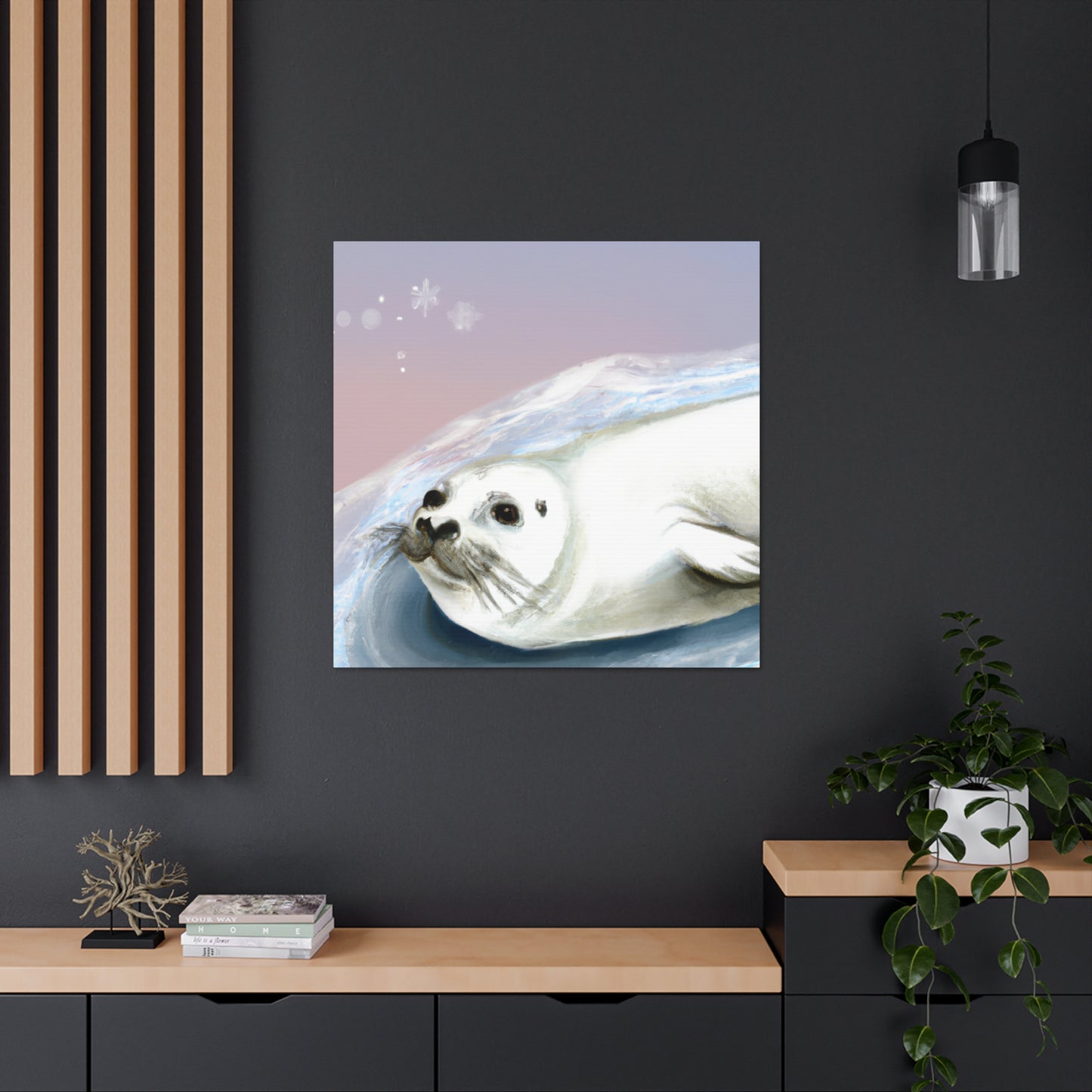 Harp Seal in Art Deco - Canvas