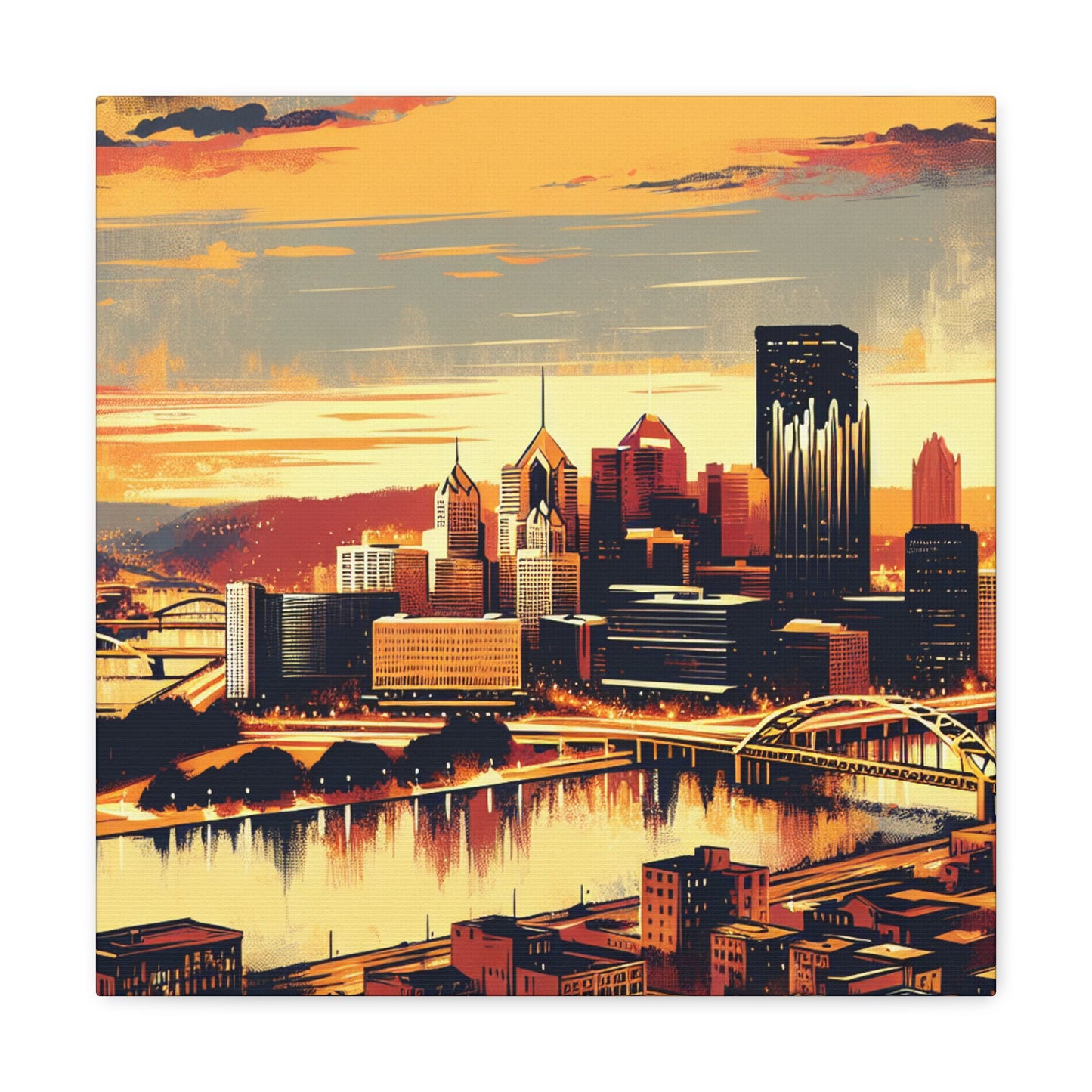 Steel City Dreamscape Dawn - Canvas