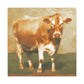 "Jersey Cow Reflection Scene" - Canvas