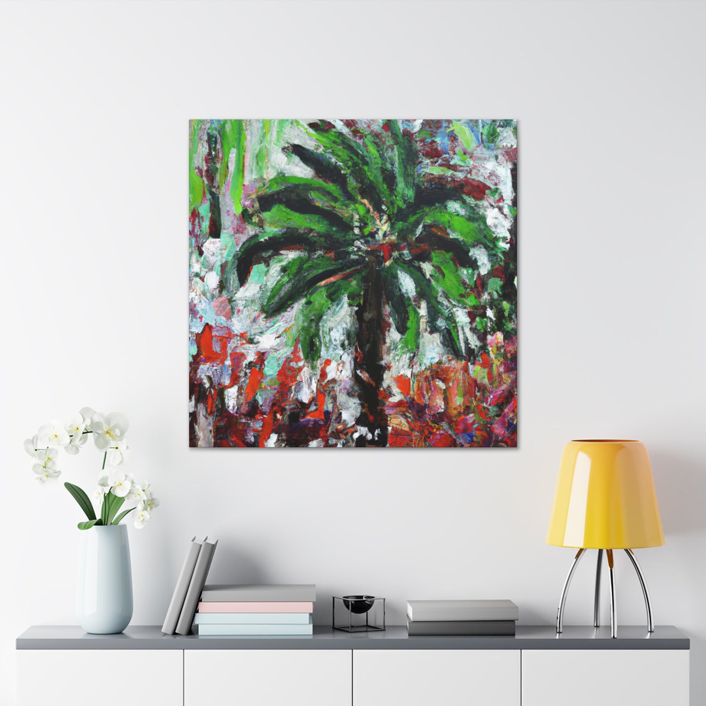 Palm Tree Paradise Scene - Canvas