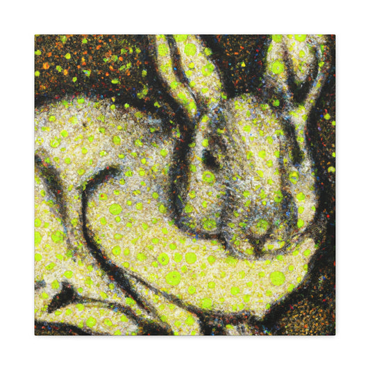 "Rabbit in Pointillism" - Canvas