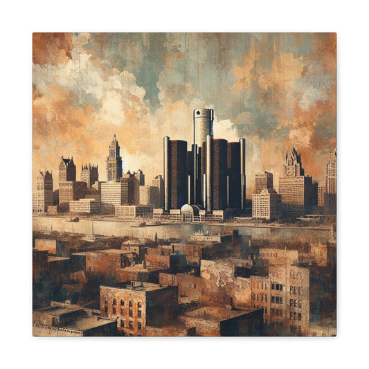 "Captivating Detroit's Timeless Charm" - Canvas