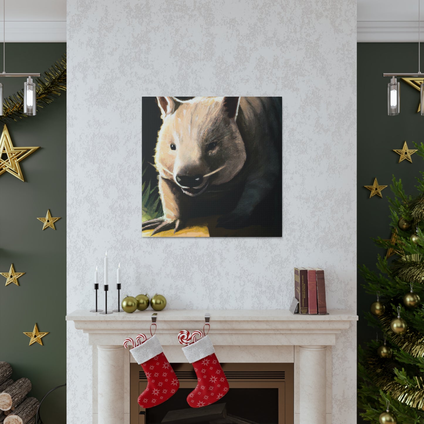 "Wombat in Art Deco" - Canvas