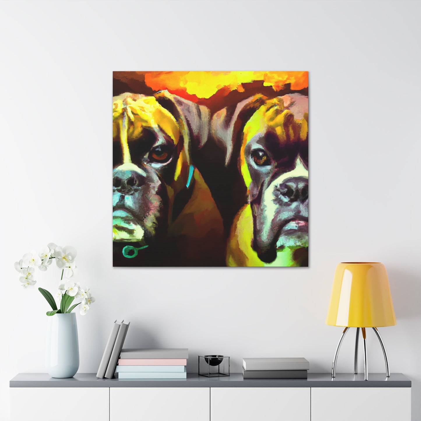 Boxer in the Ring - Canvas