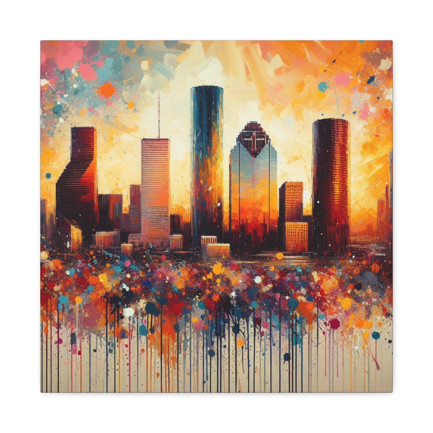 Vibrant Houston Vortex - Canvas