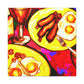 "Tabletop Dining Reflection" - Canvas