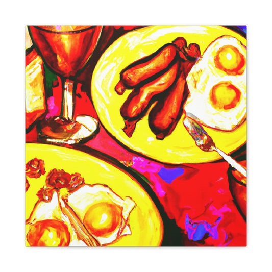 "Tabletop Dining Reflection" - Canvas