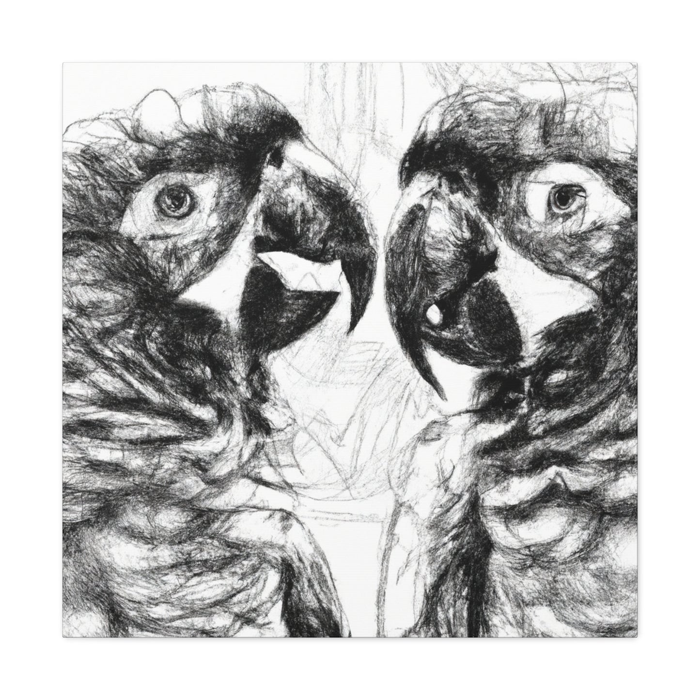 Amazon Paradise Parrots - Canvas