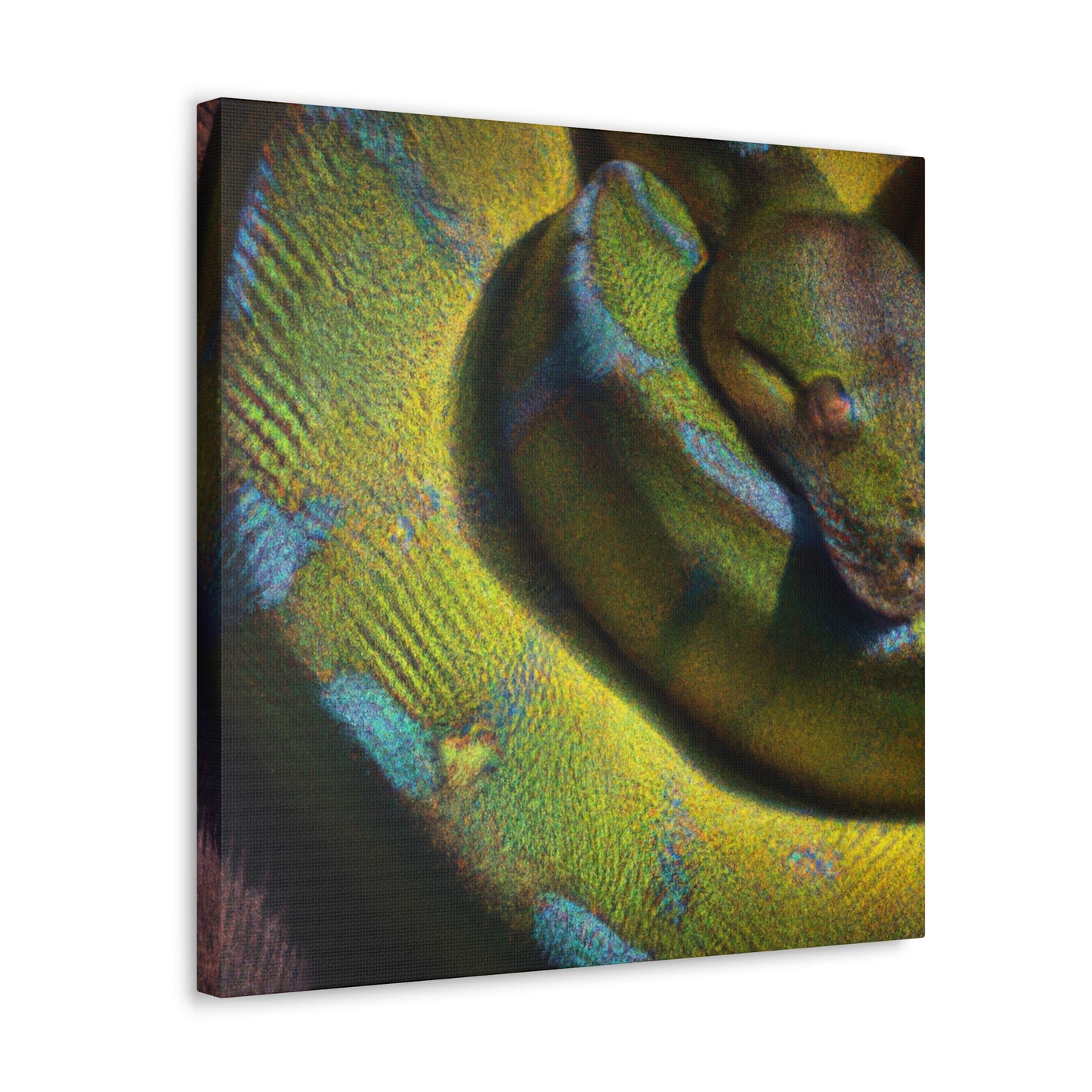 "Green Tree Python Shine" - Canvas