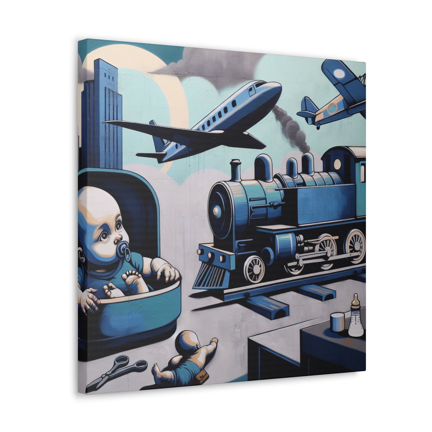 Whispering Wheels and Wings - Canvas