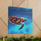 "Blue Sea Turtle MTN" - Canvas