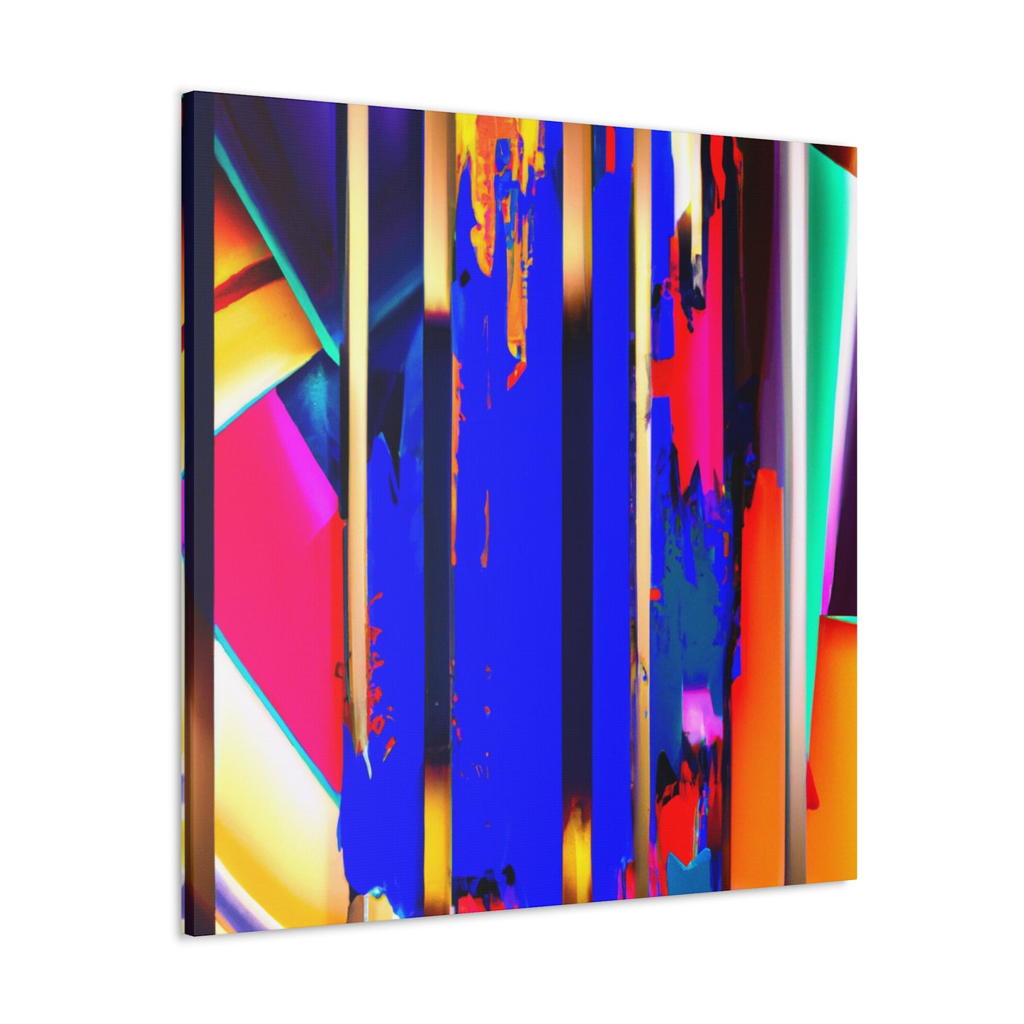 Vivid Cubic Horizon. - Canvas