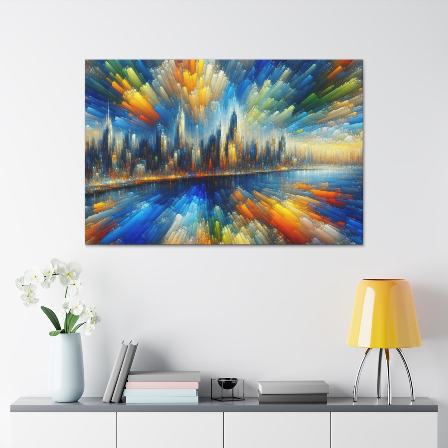 "Vibrant Metropolis Symphony" - Canvas