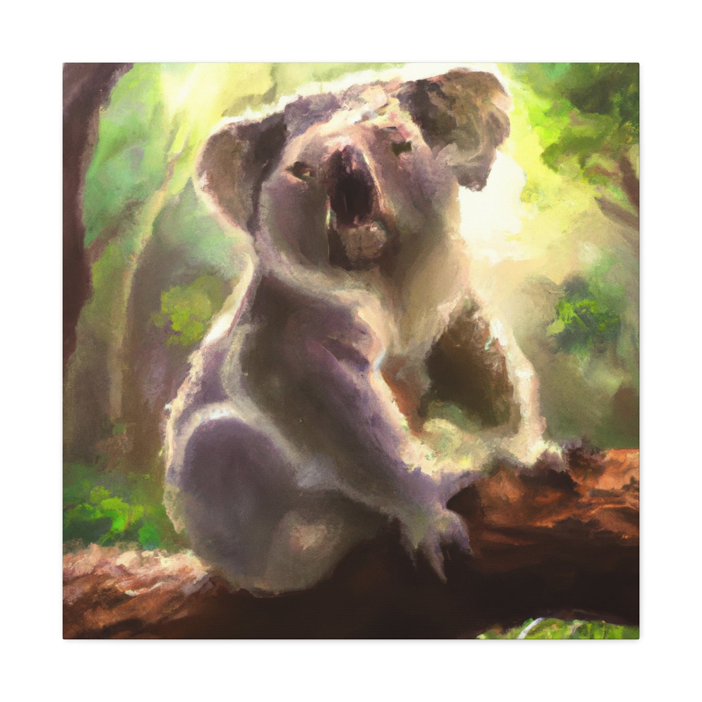 "Koala Sleepy Embrace" - Canvas