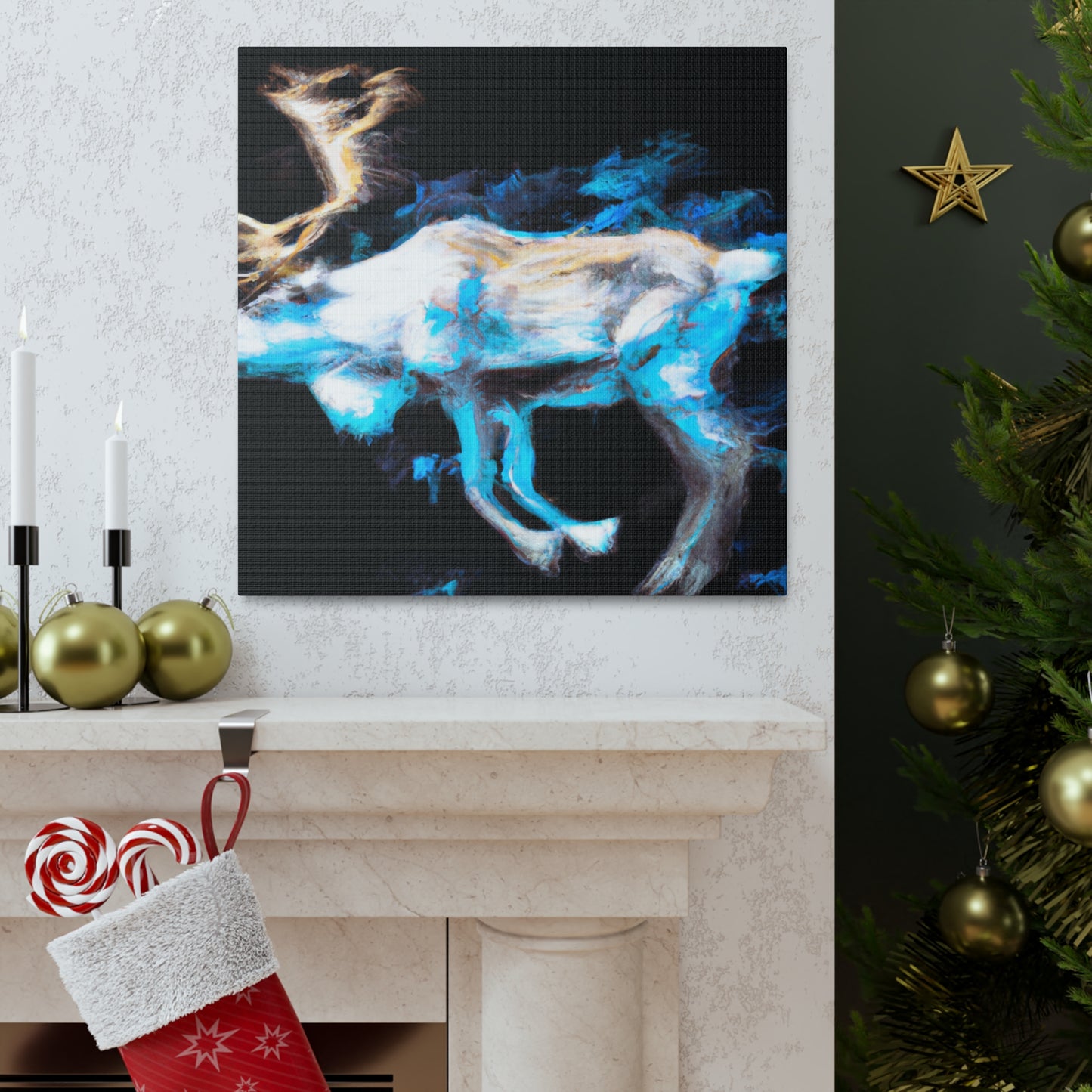 Reindeer in Impressionism - Canvas