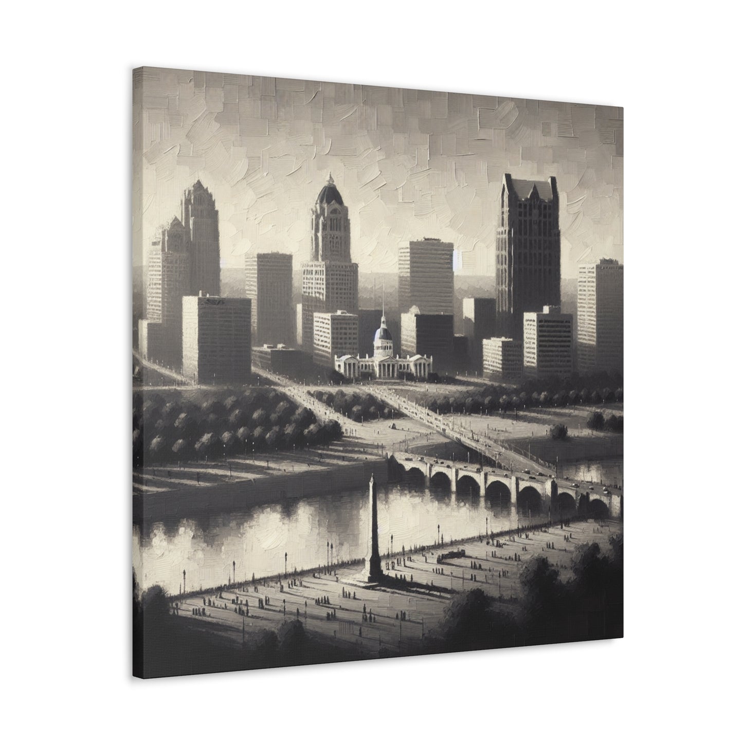 "Cityscape Symphony: St. Louis" - Canvas