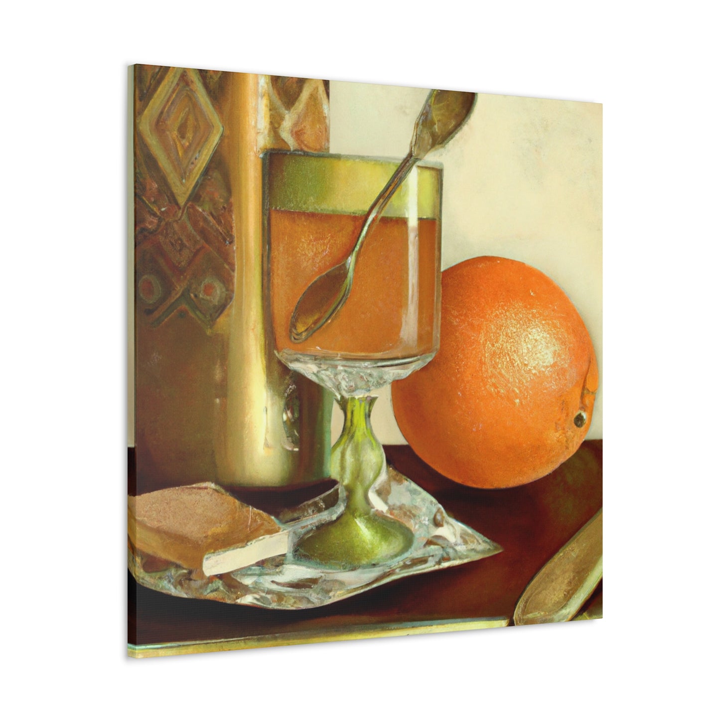 "Orange Glows in Baroque" - Canvas