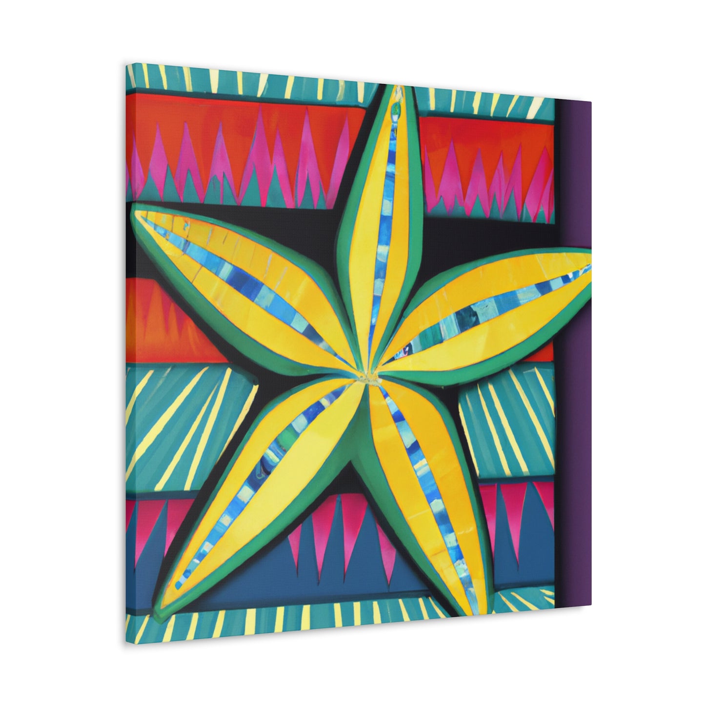 "Starfish on Midnight Beach" - Canvas