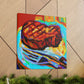 Grilled Steak Fauvism - Canvas