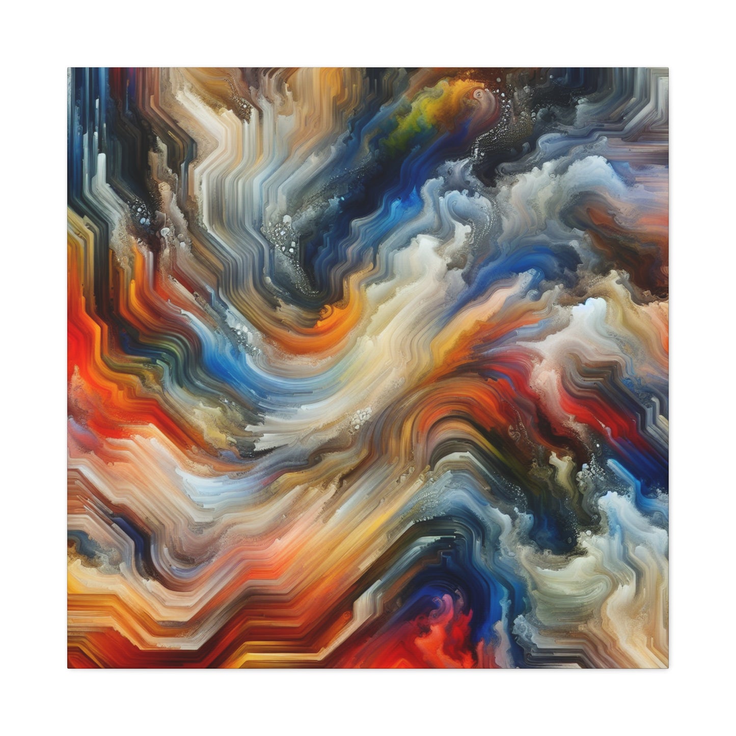 Whispers of Colorful Flames - Canvas