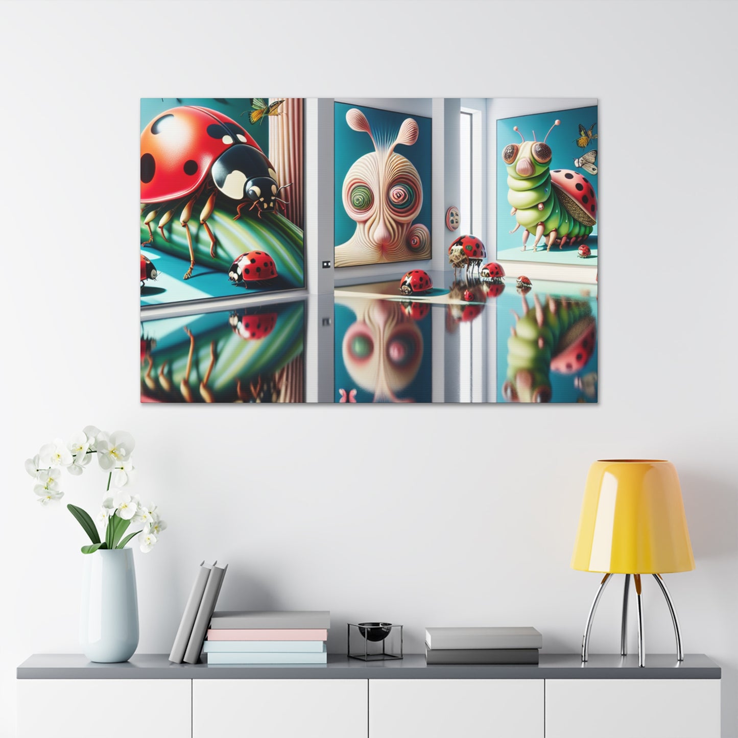 Whimsical Bug Wonderland - Canvas