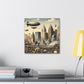 "Copper City Twilight Mirage" - Canvas