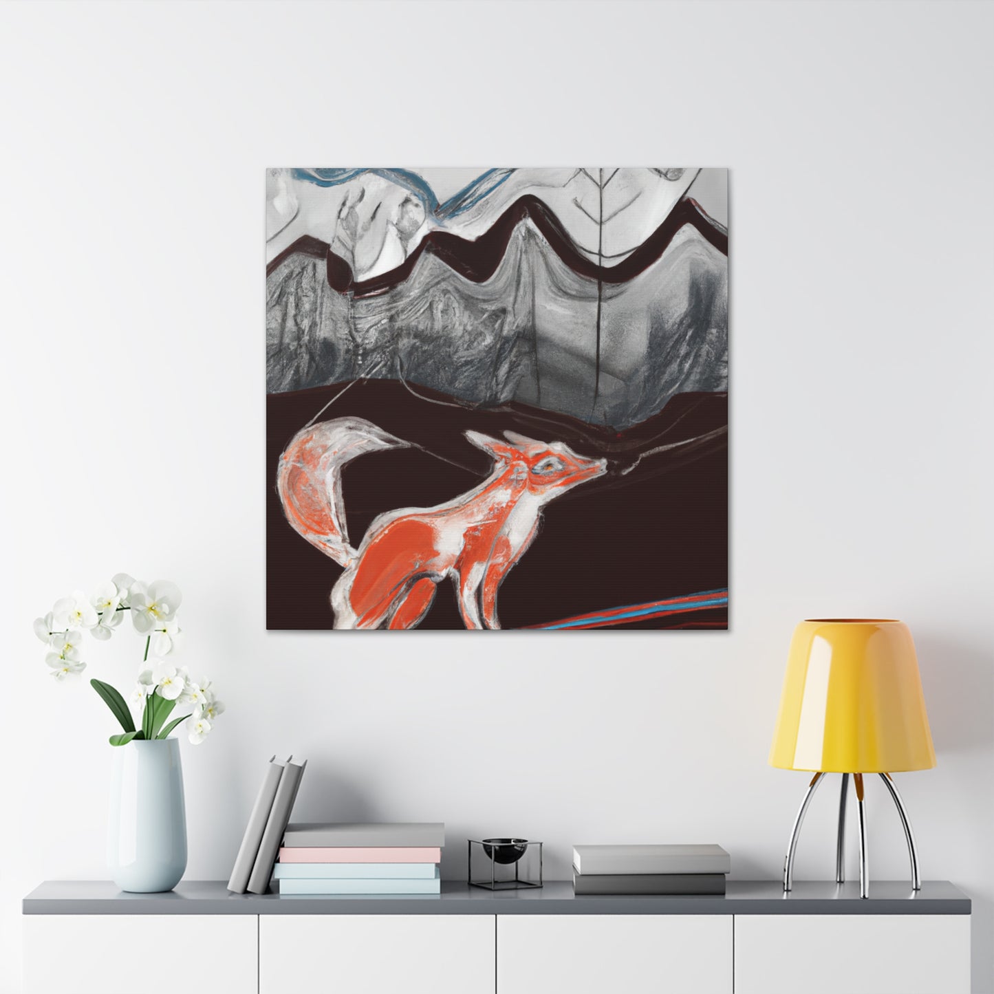 Fox in Reflection - Canvas