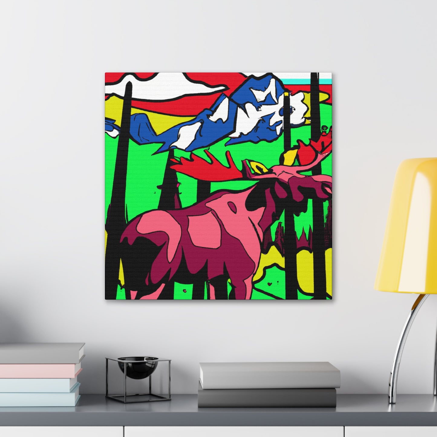 Moose in Pop Art - Canvas