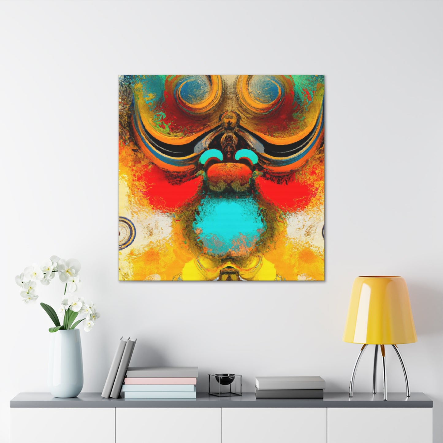 "Glowing Techno Geyser" - Canvas