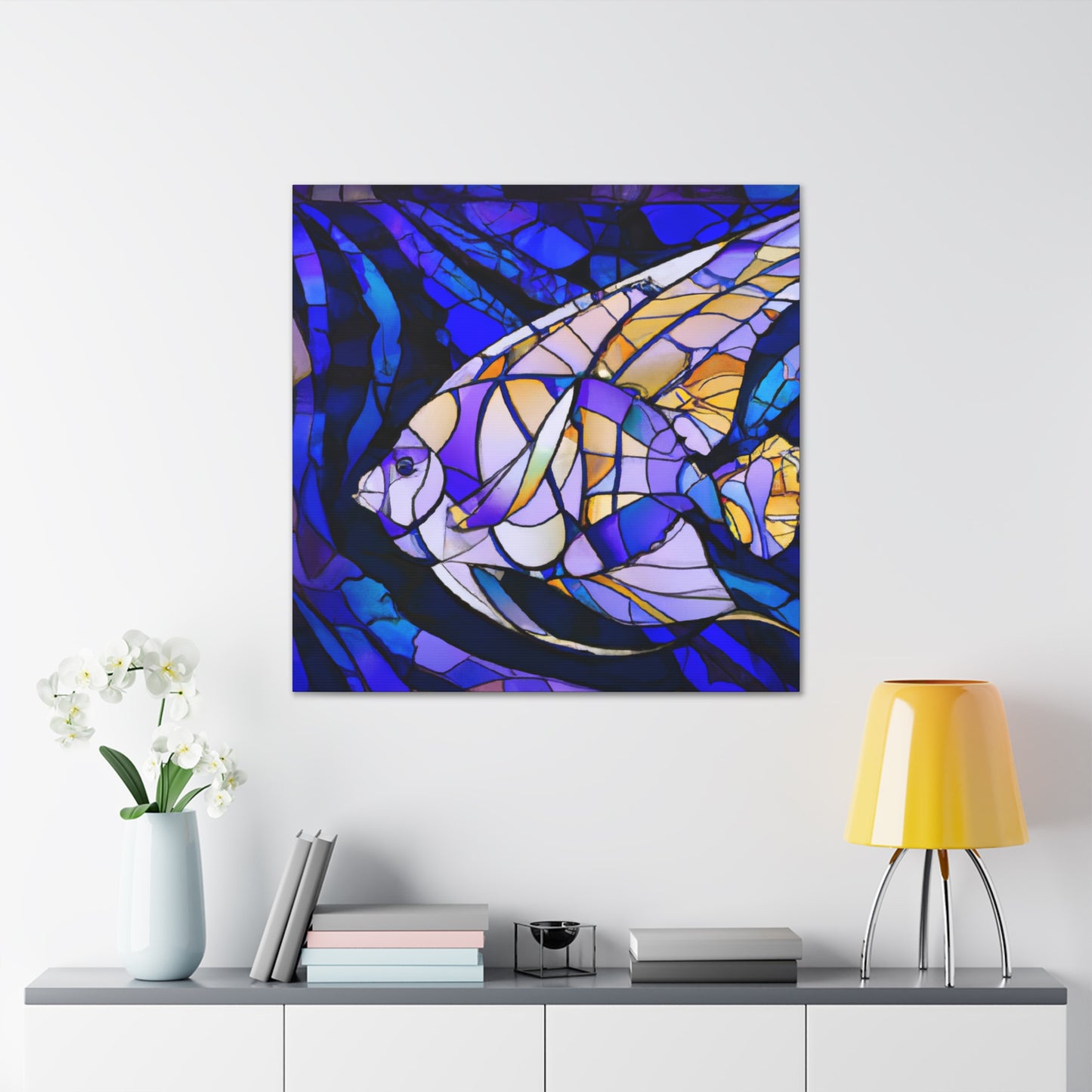 Aquatic Art Deco Angel - Canvas