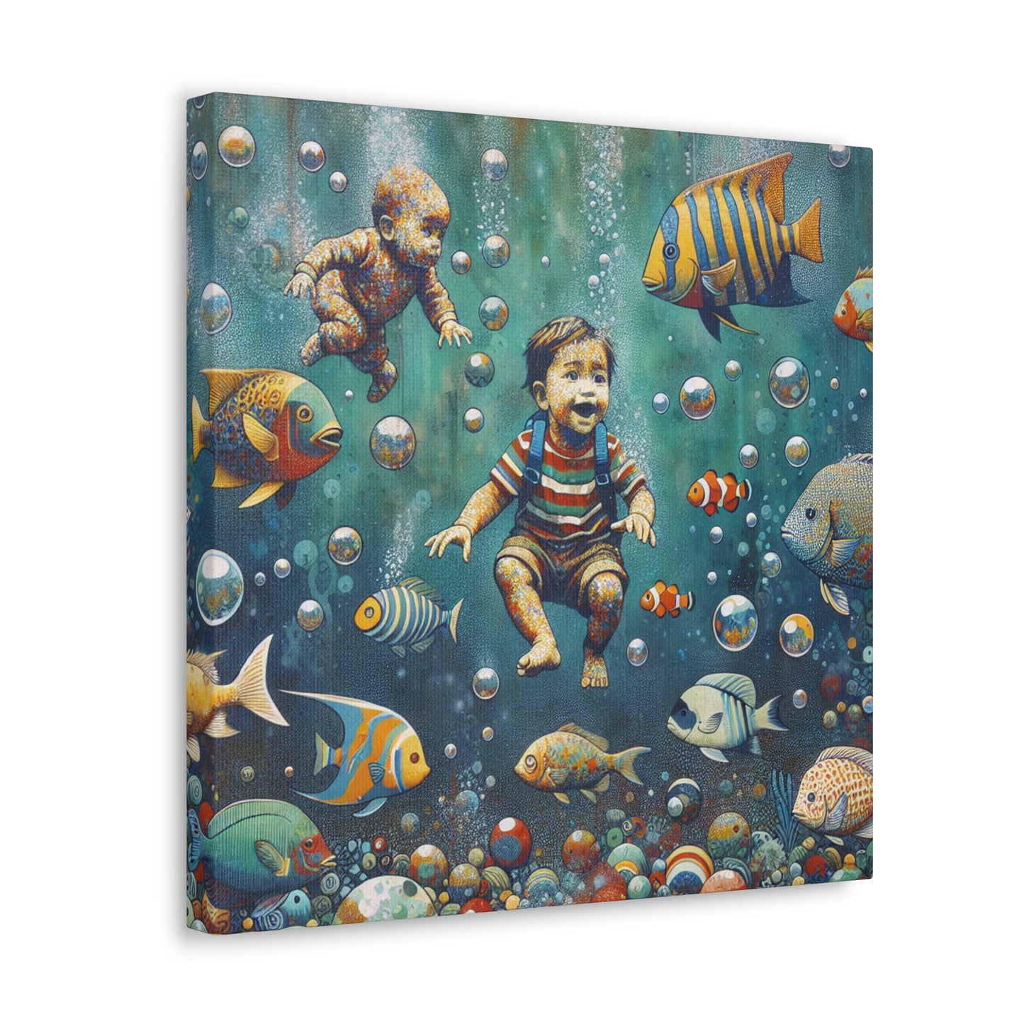 Whimsical Waters: Aquatic Bliss - Canvas