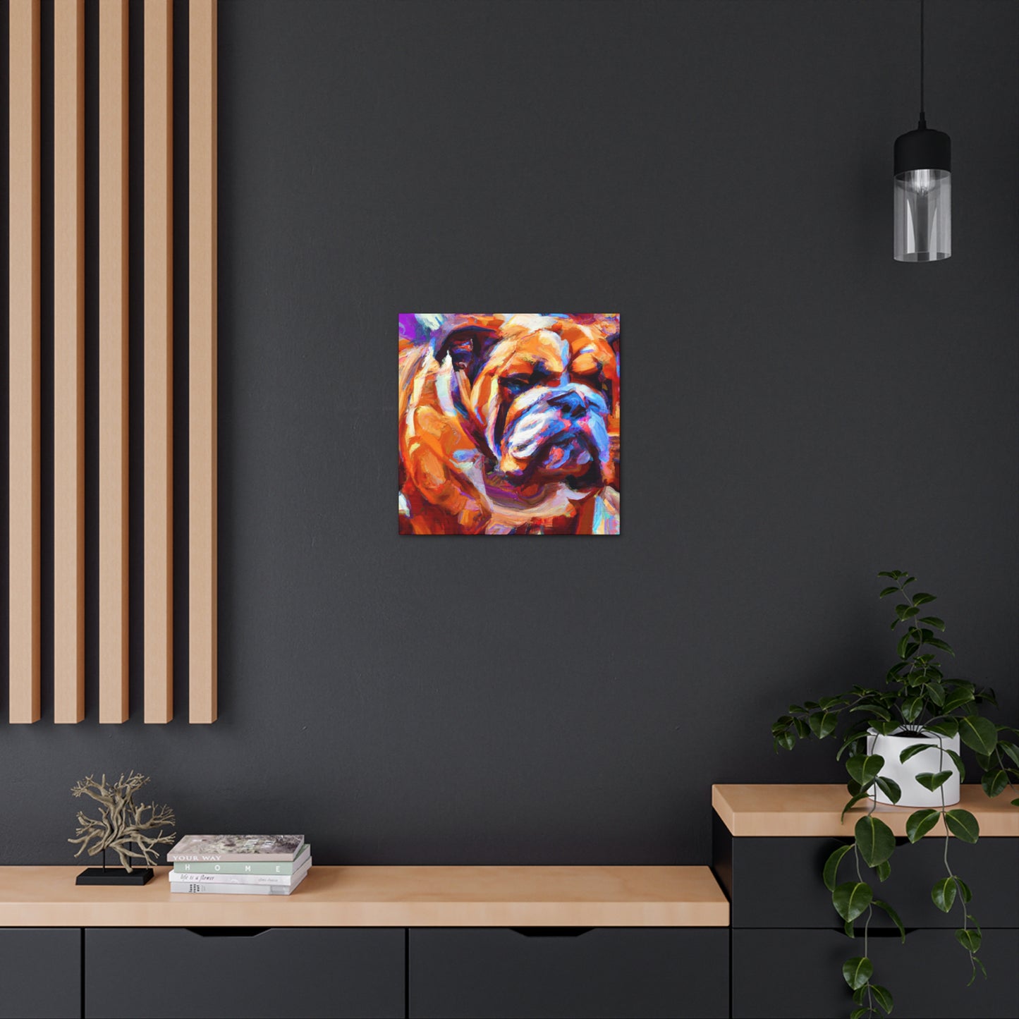 "Bulldog in Impressionism" - Canvas