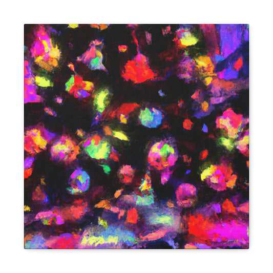 "Christmas Lights Impressionism" - Canvas