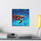 "Blue Sea Turtle MTN" - Canvas