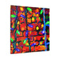 "Christmas Lights Fauvism" - Canvas