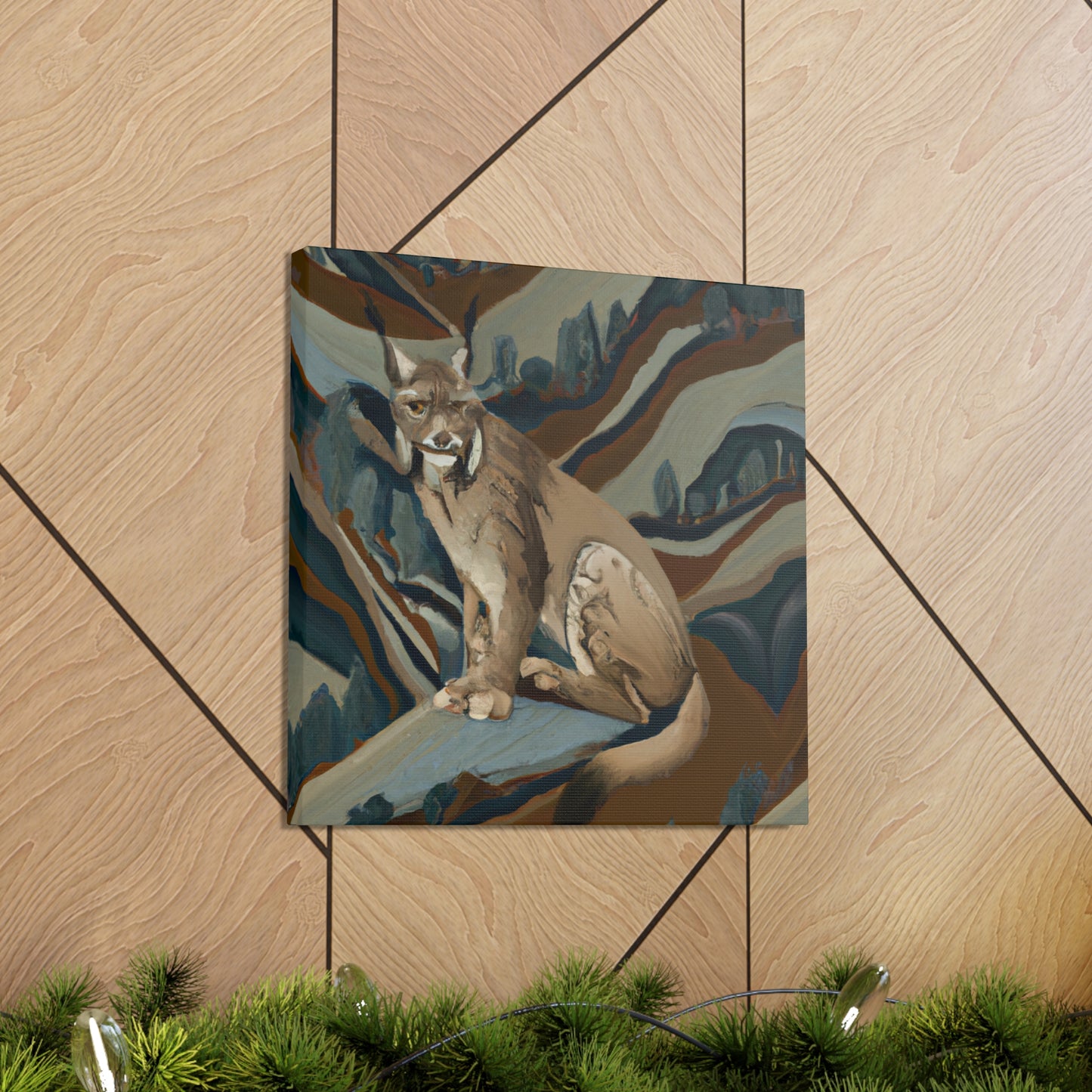 "Lynx in Art Deco". - Canvas