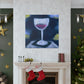 "Wine Glass Reflection" - Canvas