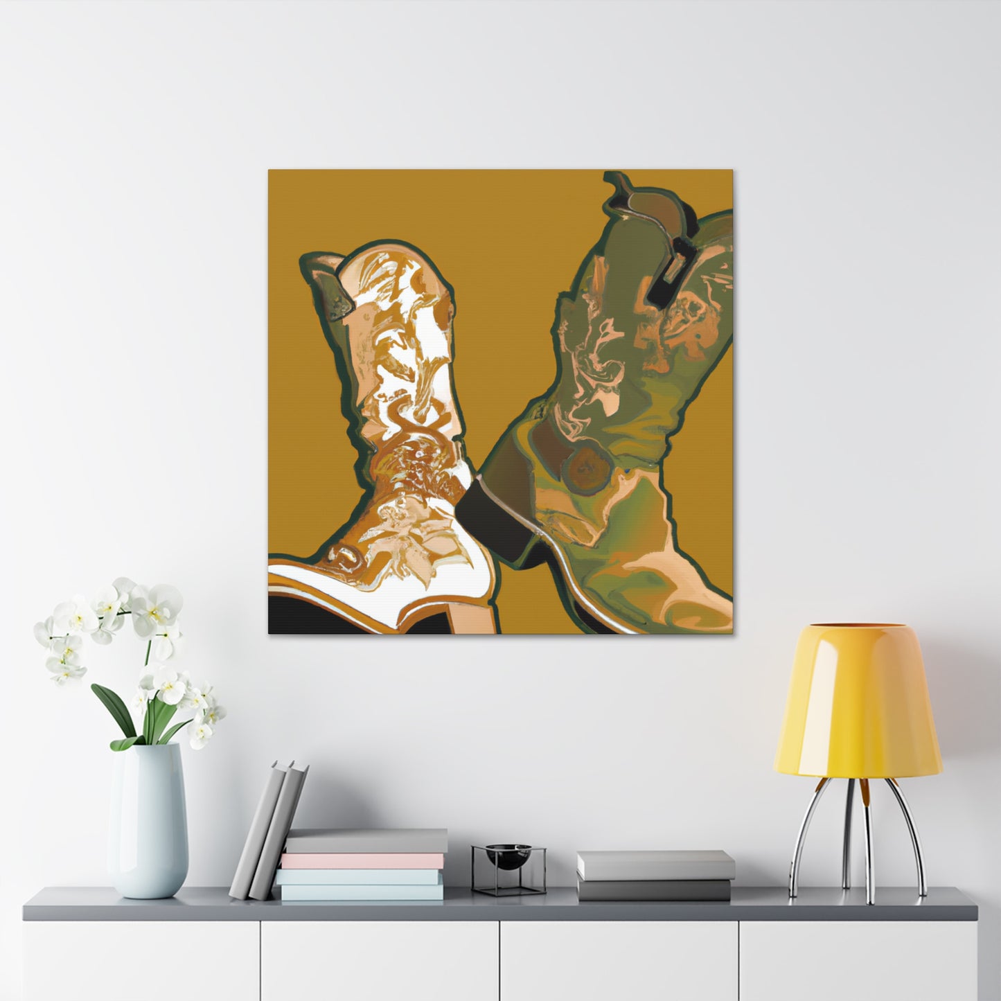 "Booted in elegance artistique" - Canvas