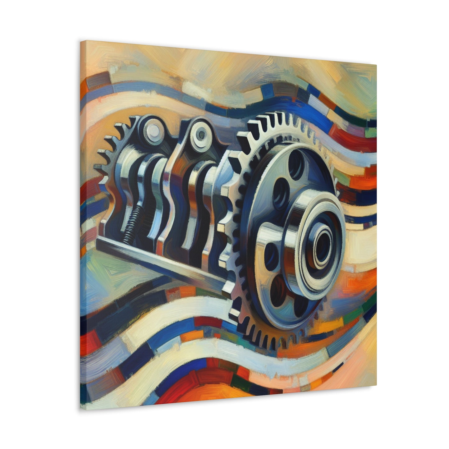 "Industrial Symphony of Camshaft" - Canvas