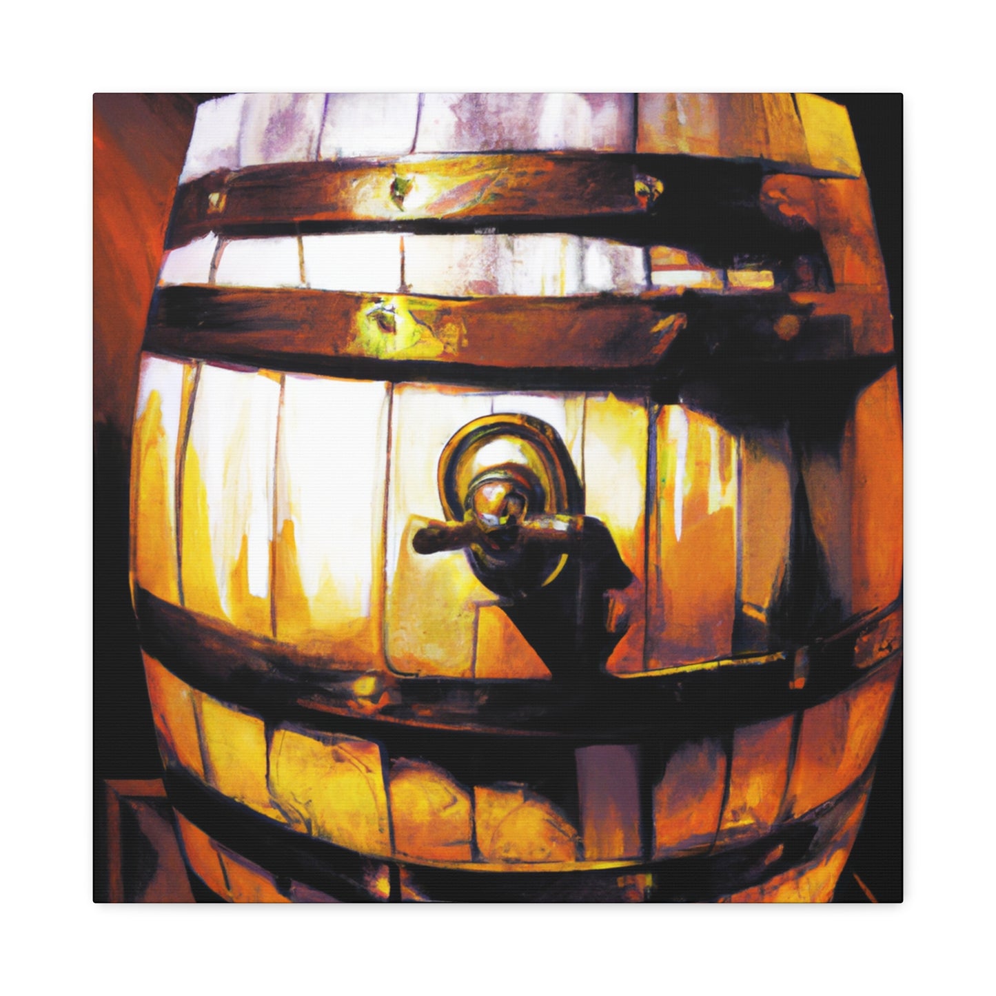 Whiskey Barrel Splendor - Canvas