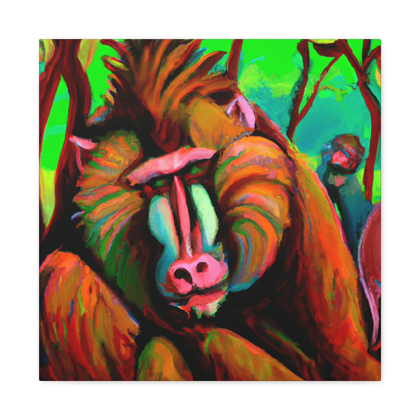 Baboon by Rococo. - Canvas