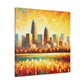 "Vibrant Carolina Hearth" - Canvas