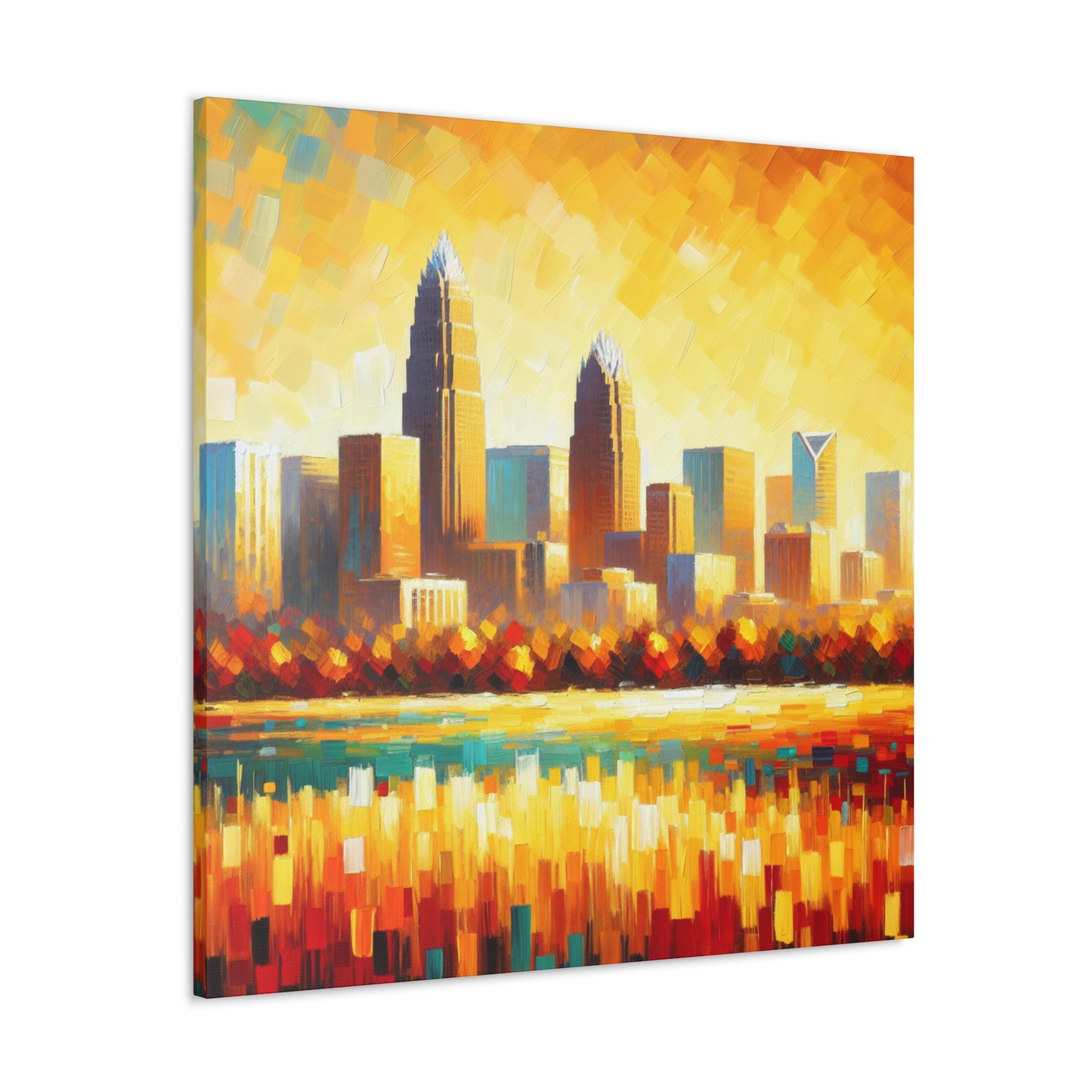 "Vibrant Carolina Hearth" - Canvas