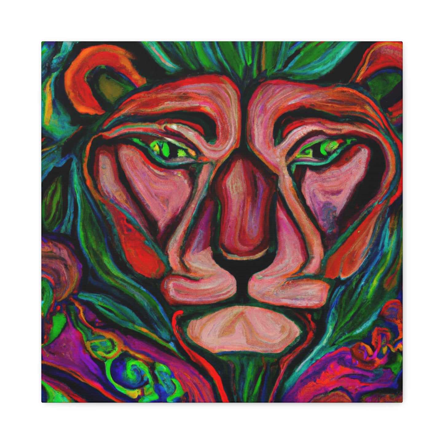 "Lion in Art Nouveau" - Canvas