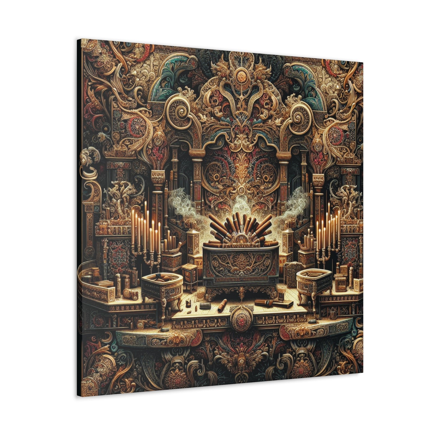 "Opulent Humidor Revelry" - Canvas