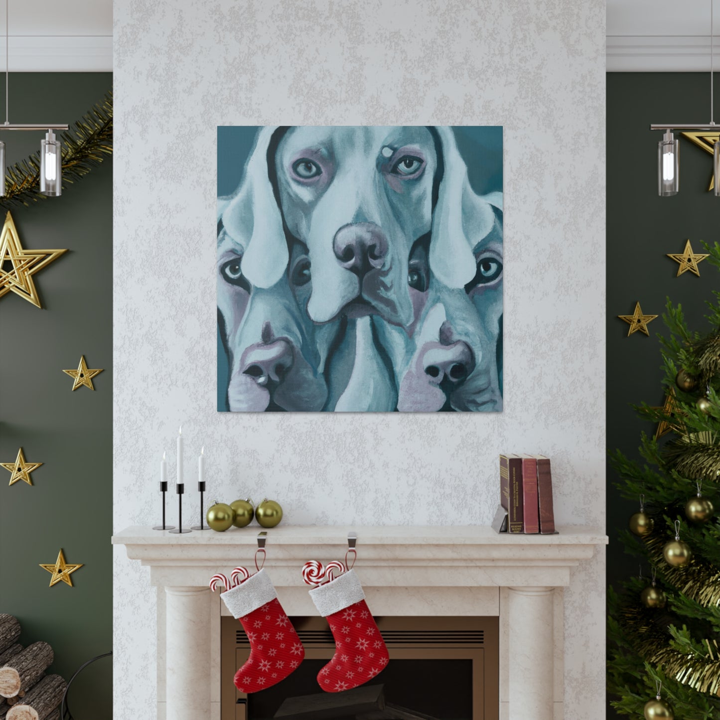 "Weimaraner Stare Majestic" - Canvas