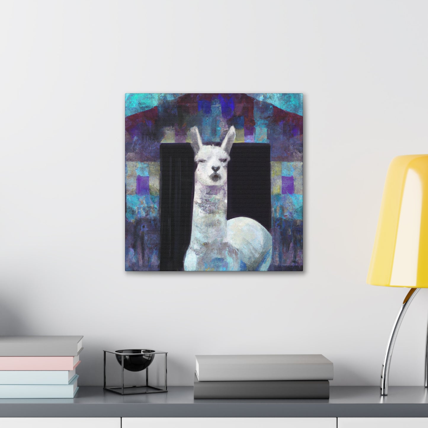 "Alpaca in Art Deco" - Canvas