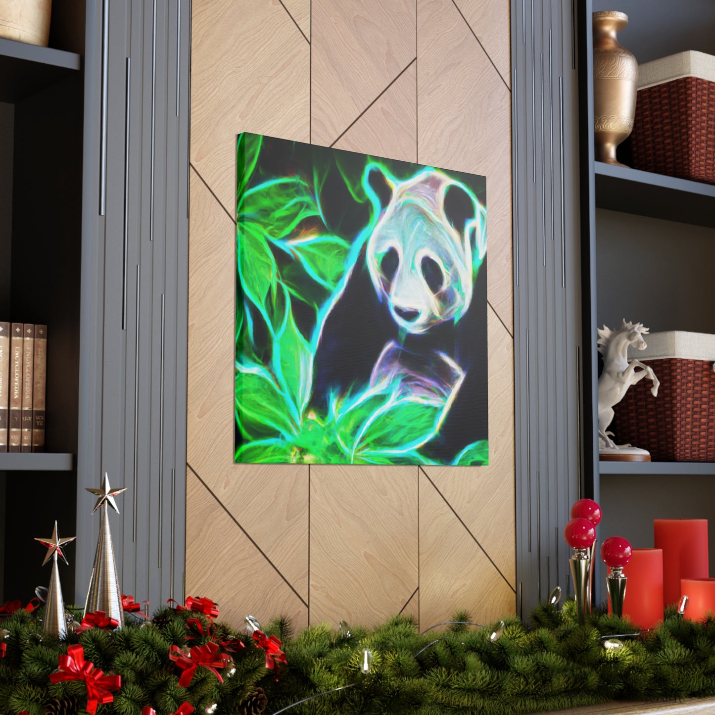 Giant Panda Mosaic Art - Canvas