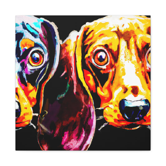 "Dachshunds in Hyperrealism" - Canvas