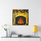 Fireside Classical Reflection - Canvas